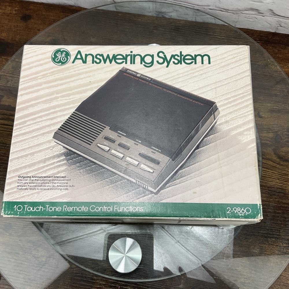 GE Answering System Dual Cassette GENERAL ELECTRIC 2-9860 W/Box Tapes Untested
